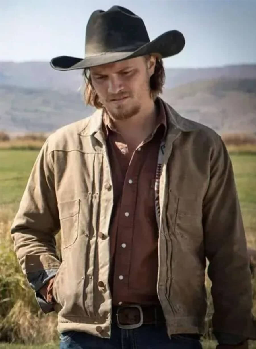 Marshals 2026 Luke Grimes Brown Cotton Jacket