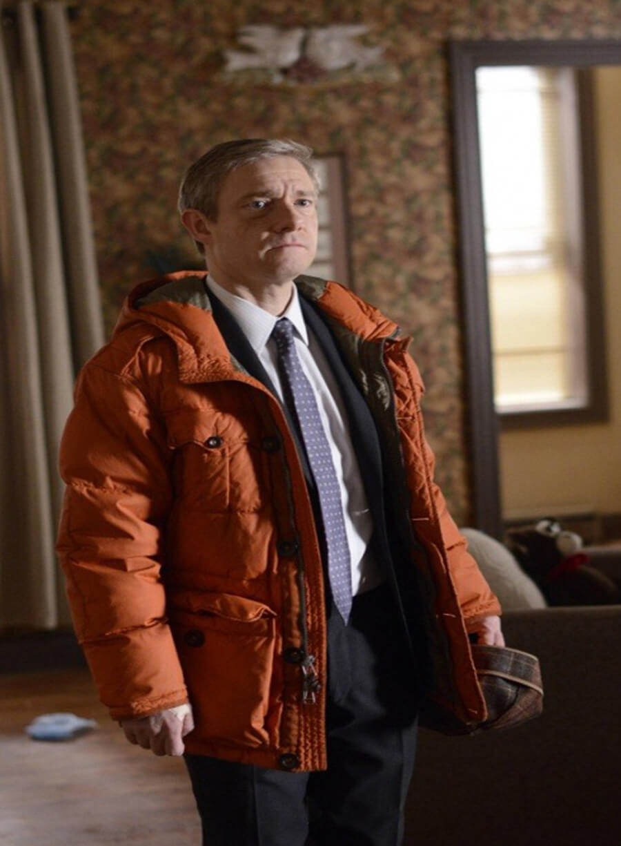 Martin Freeman Fargo Lester Nygaard Orange Jacket