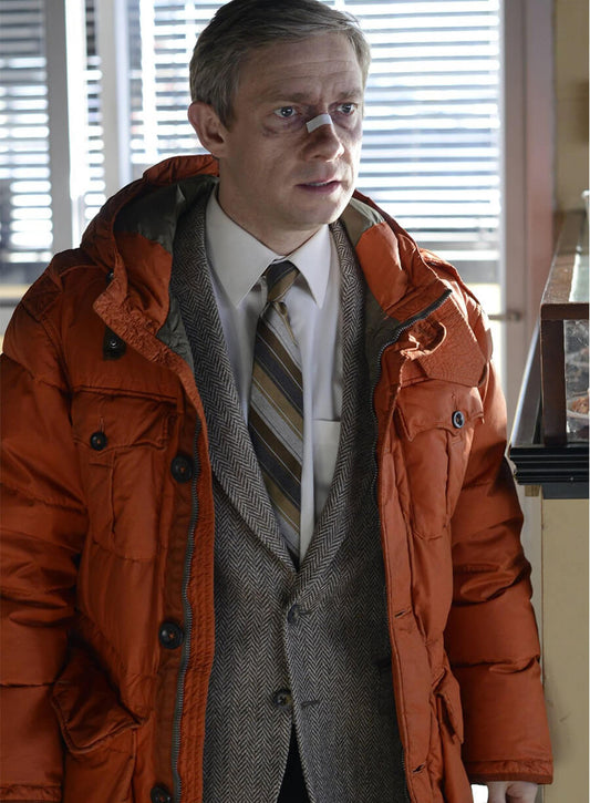 Martin Freeman Fargo Lester Nygaard Orange Jacket
