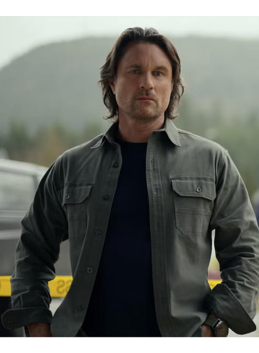 Martin Henderson Virgin River S07 Jack Sheridan Grey Shirt 