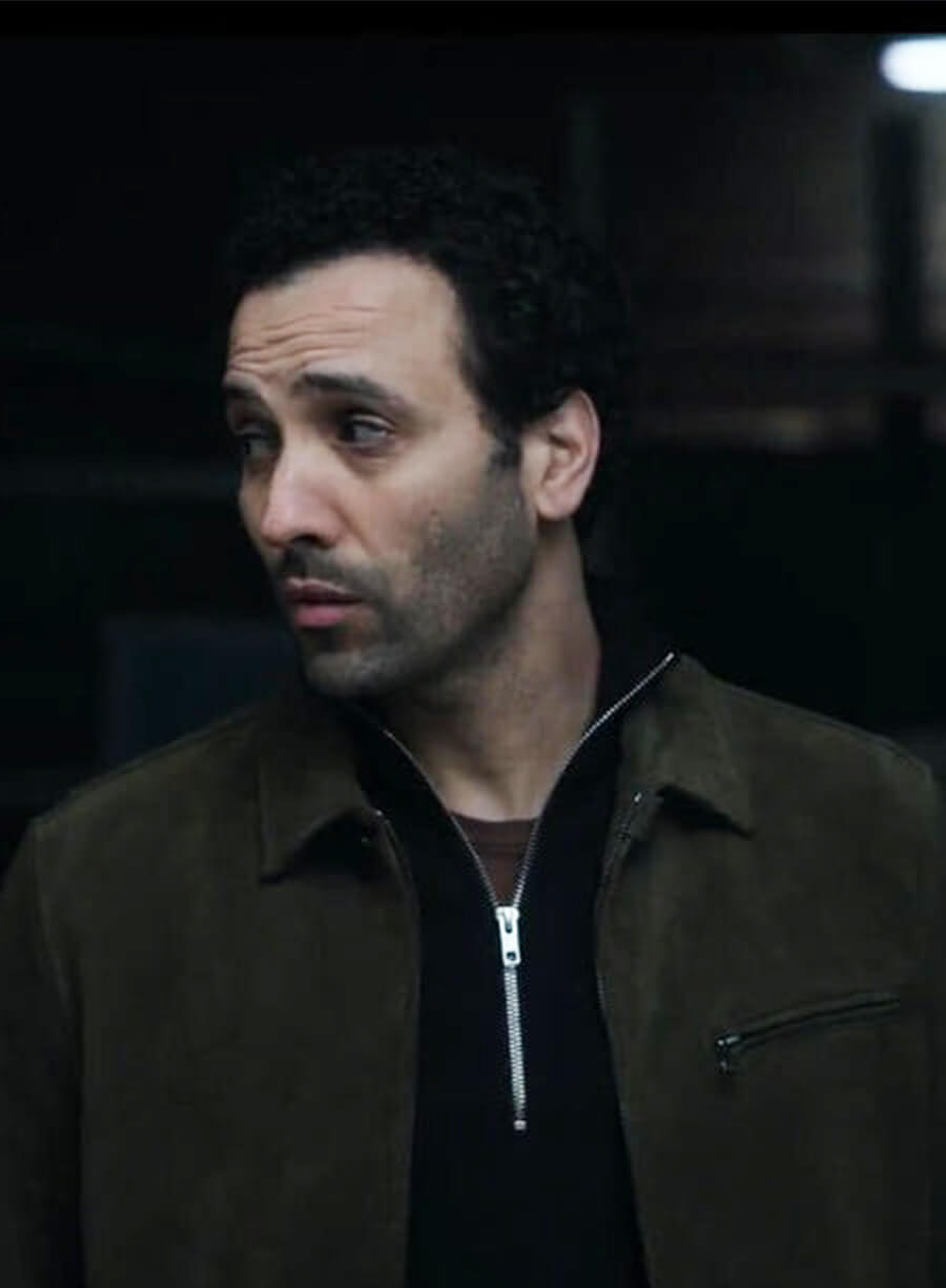 Marwan The Night Agent S02Sami Saidi Suede Jacket