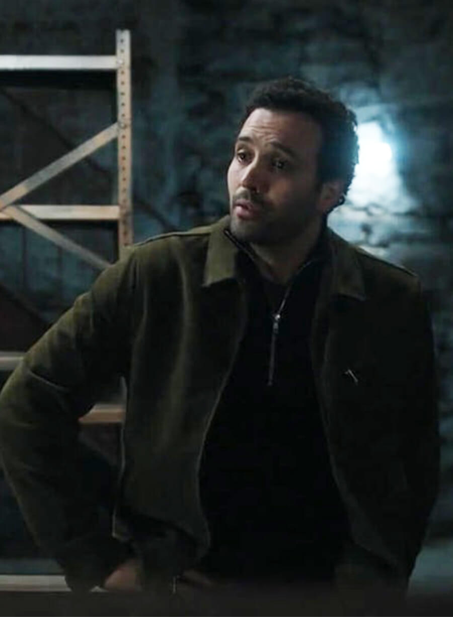 Marwan The Night Agent S02Sami Saidi Suede Jacket