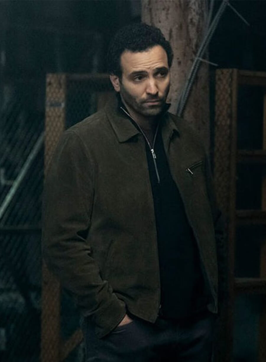 Marwan The Night Agent S02Sami Saidi Suede Jacket