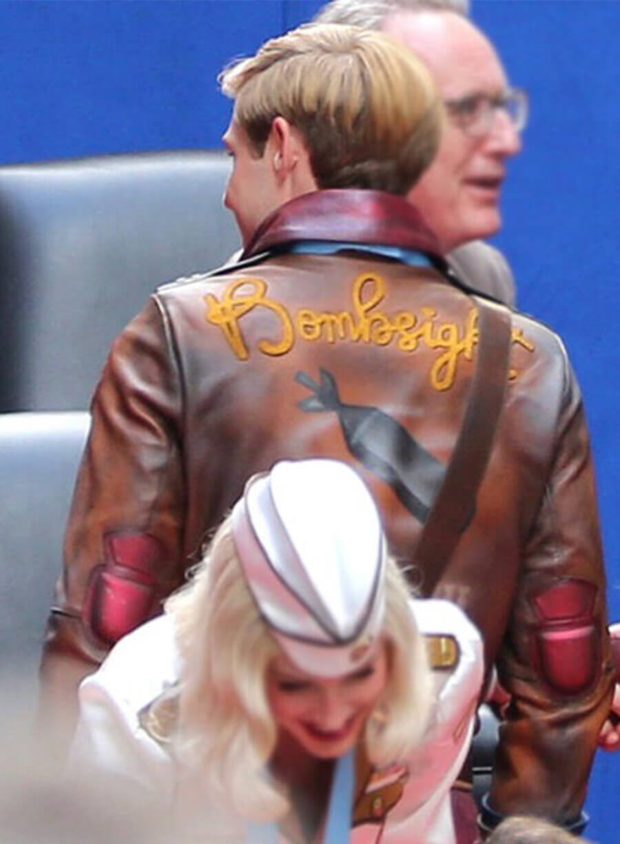 Mason Dye Vought Rising Bombsight Distressed Brown Leather Jacket