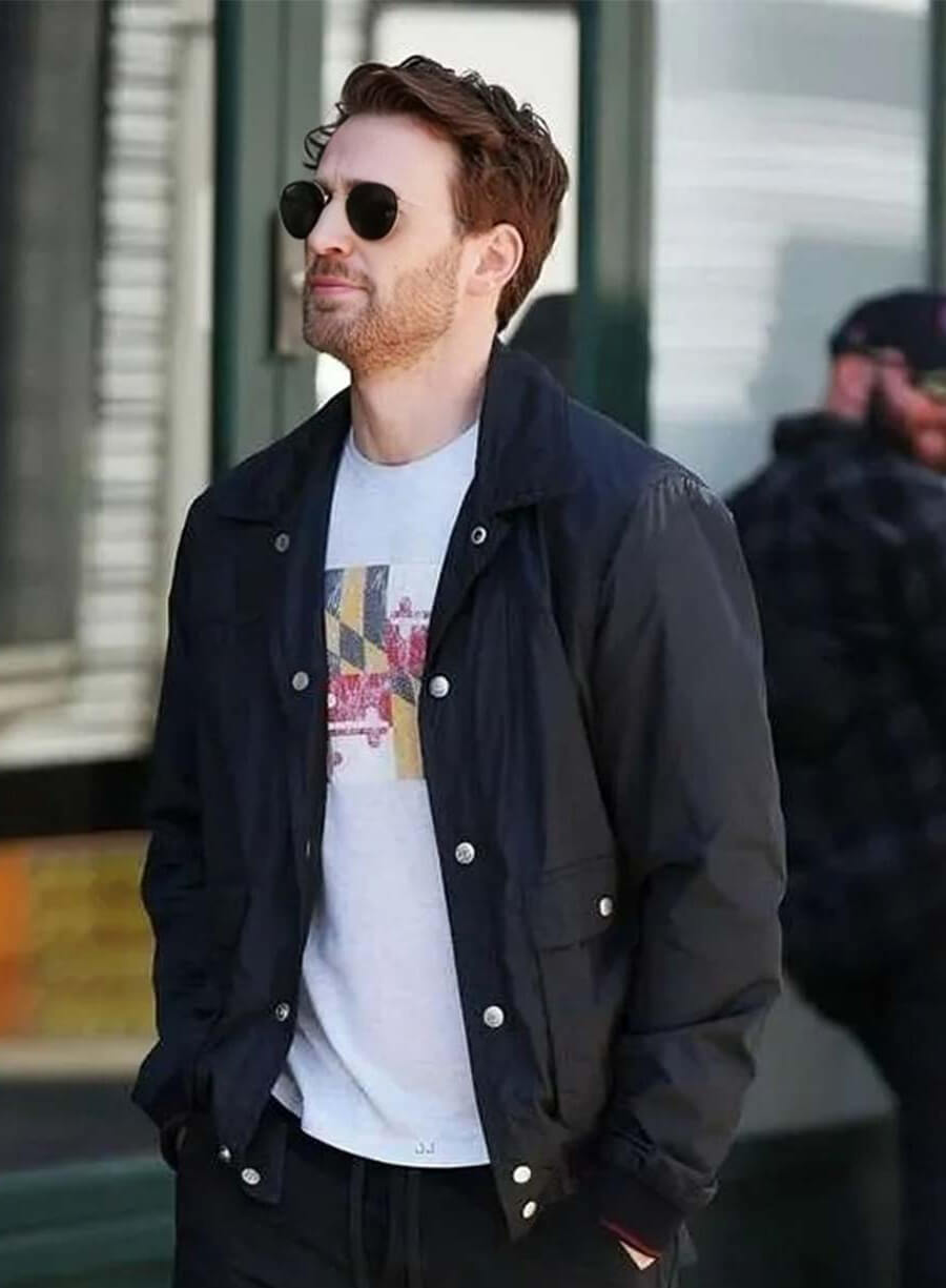 Materialists 2025 Chris Evans John Black Jacket