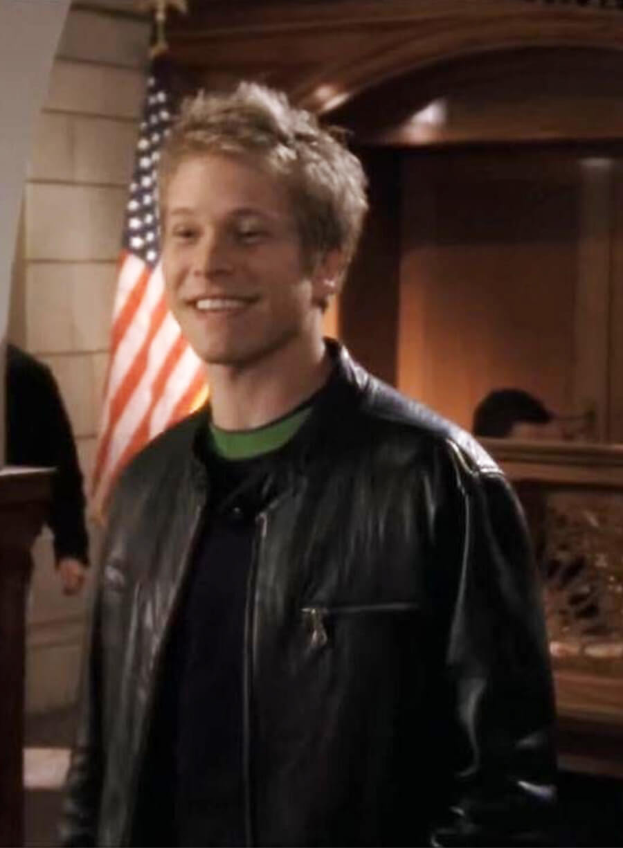Matt Czuchry Gilmore Girls Logan Huntzberger Black Leather Jacket