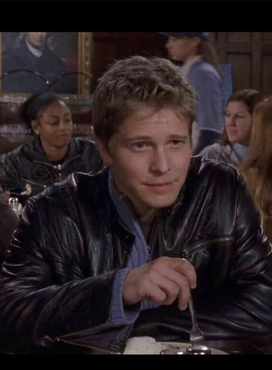Matt Czuchry Gilmore Girls Logan Huntzberger Black Leather Jacket