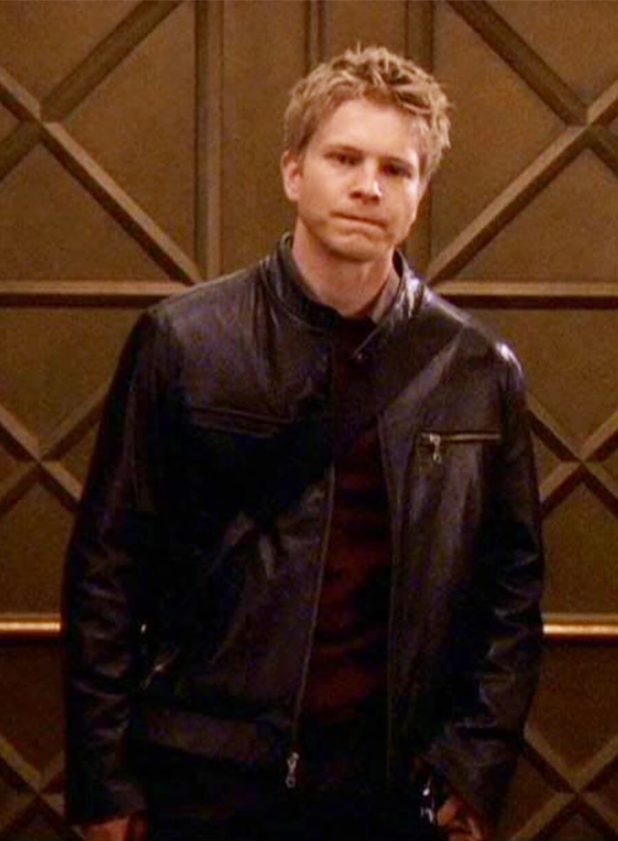 Matt Czuchry Gilmore Girls Logan Huntzberger Black Leather Jacket