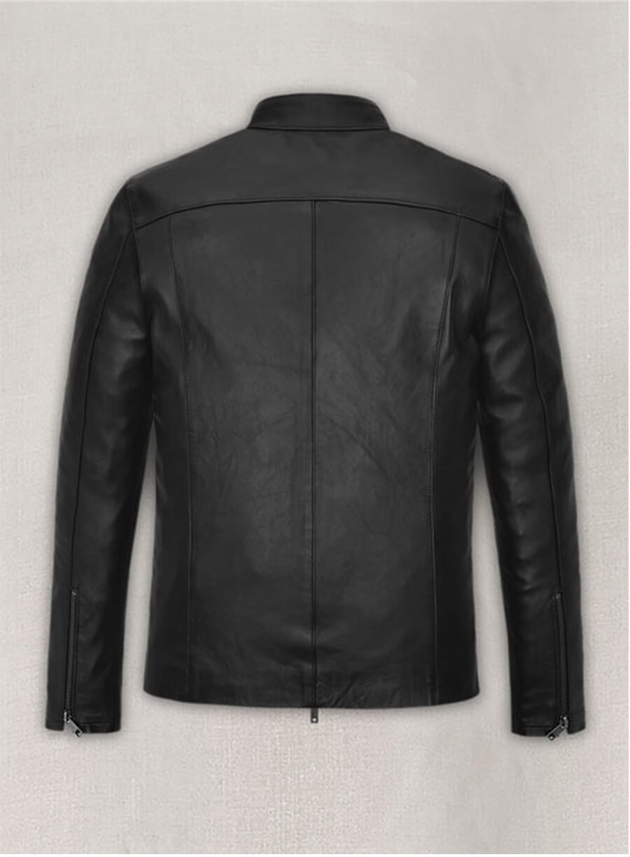 Matt Damon NYC Black Leather Jacket
