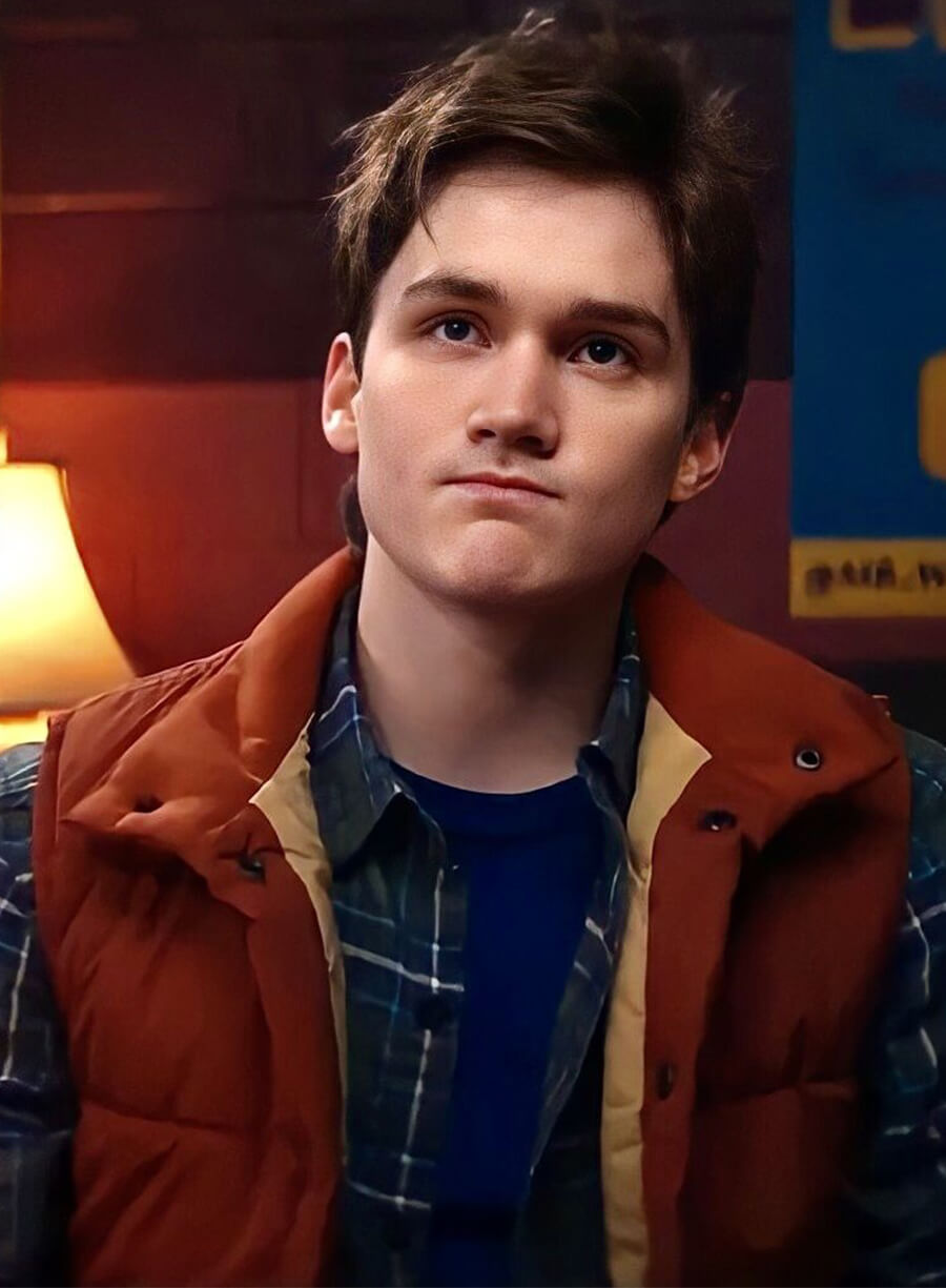 Matt Lintz Ms. Marvel Bruno Orange Puffer Vest