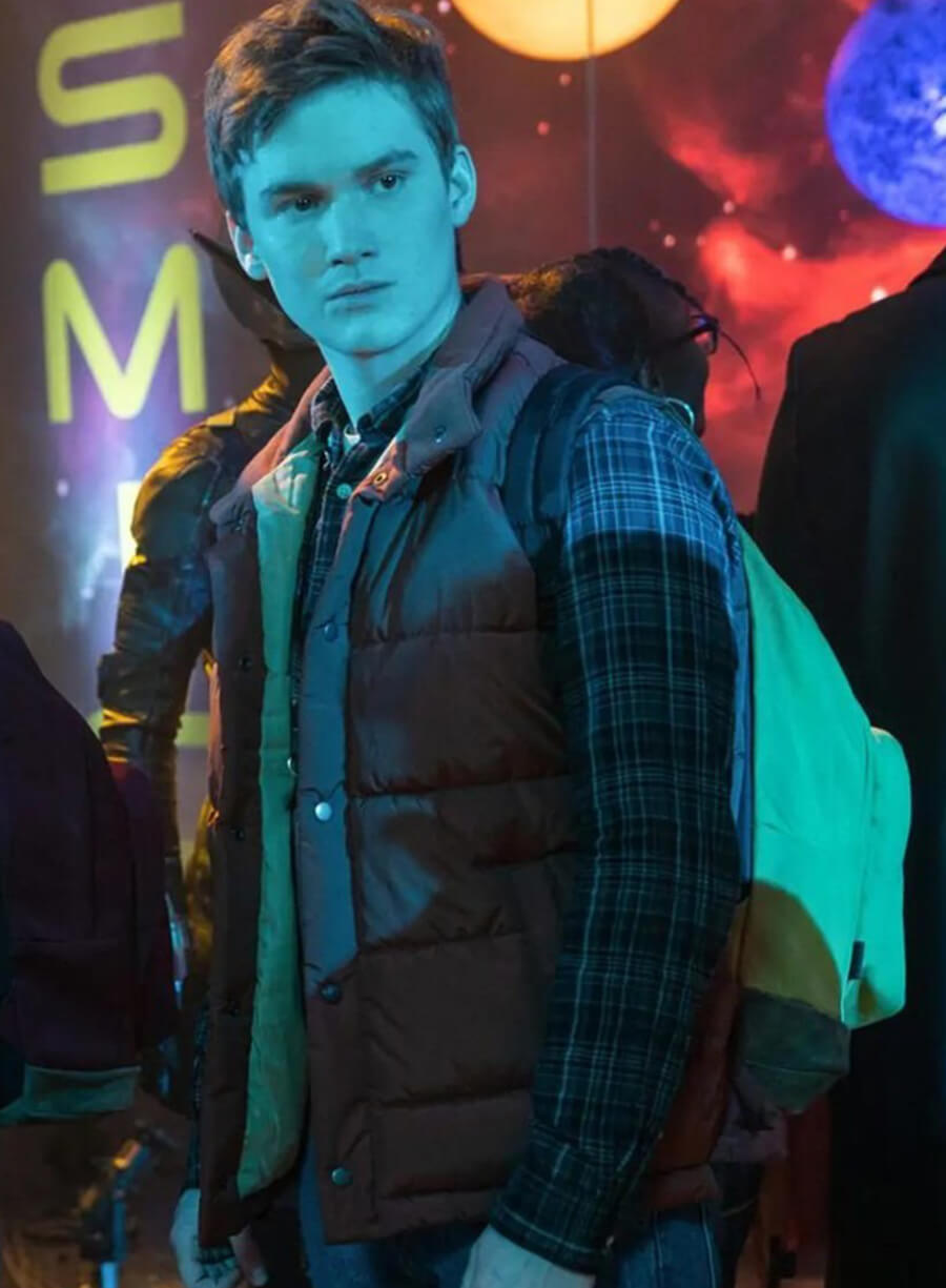 Matt Lintz Ms. Marvel Bruno Orange Puffer Vest