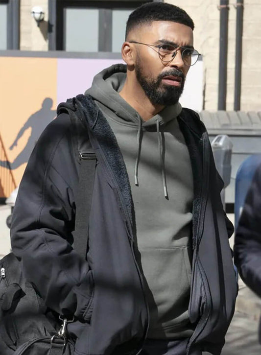 Matthew Law Abbott Elementary O Shon S04 Black Hooded Jacket