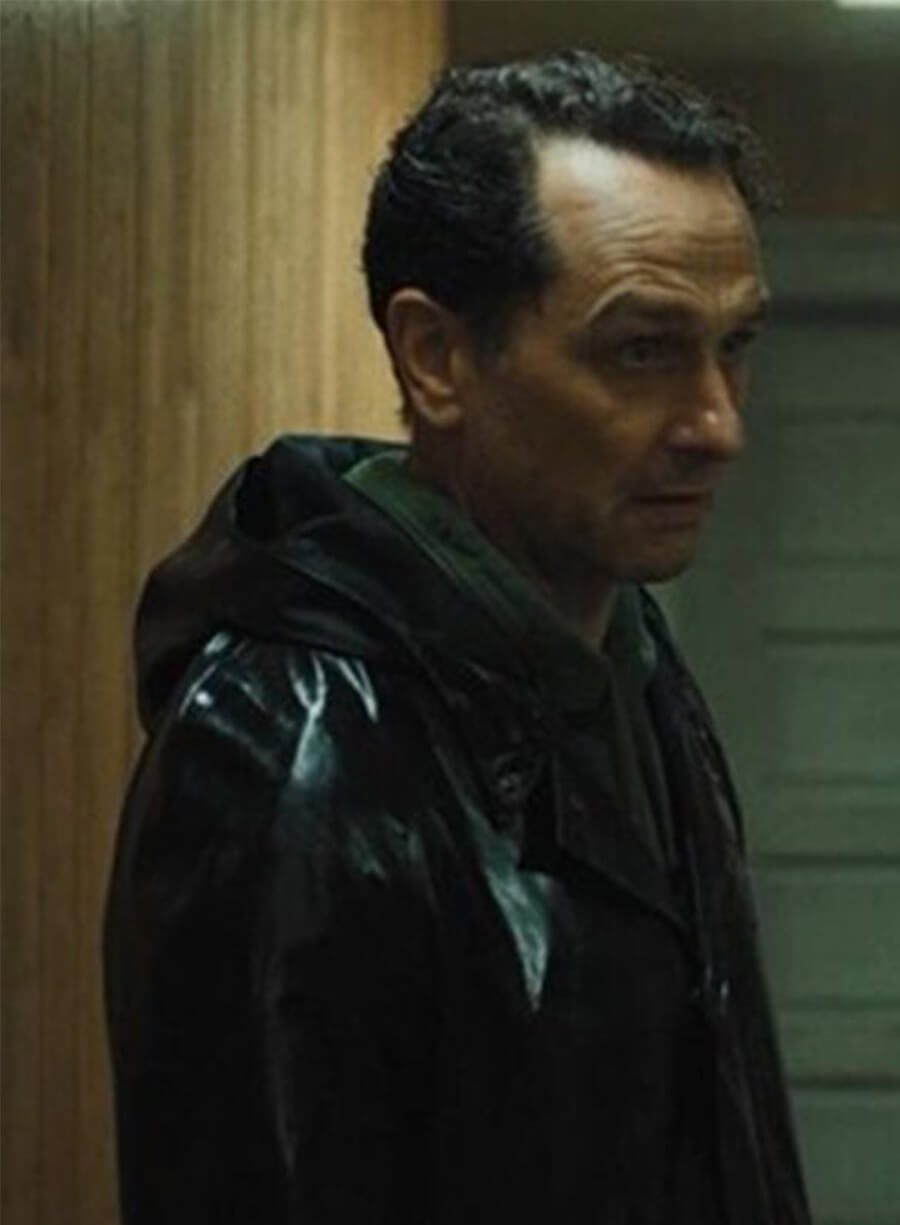 Matthew Rhys Widow's Bay 2026 Tom Loftis Black Hooded Jacket 