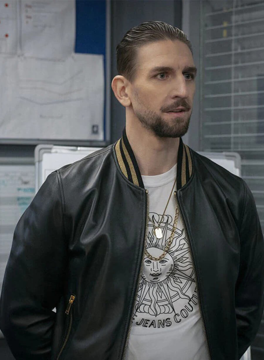 Maximillian Osinski Ted Lasso S03 Zava Black Leather Jacket