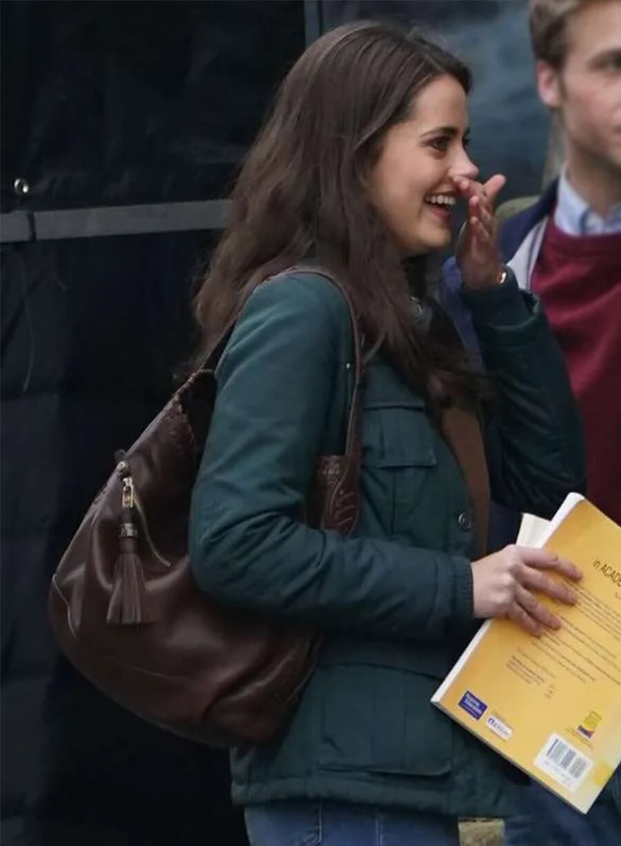 Meg Bellamy The Crown S06 Kate Middleton Green Jacket