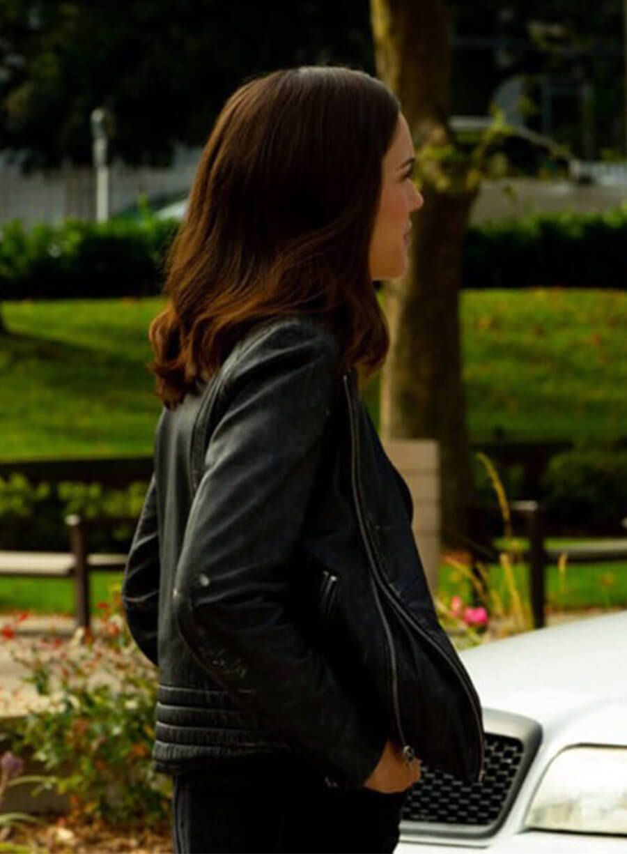 Megan Boone The Blacklist  Elizabeth Keen Black Leather Jacket