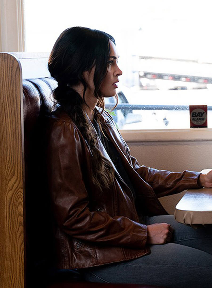 Megan Fox Rebecca Midnight In The Switchgrass Brown Leather Jacket