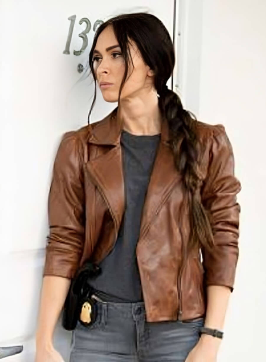 Megan Fox Rebecca Midnight In The Switchgrass Brown Leather Jacket