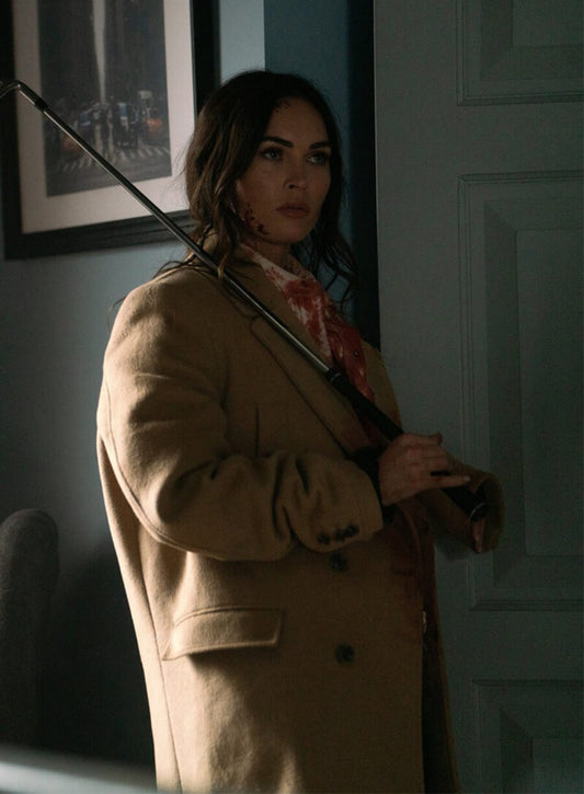 Megan Fox Till Death Emma Brown Wool Coat
