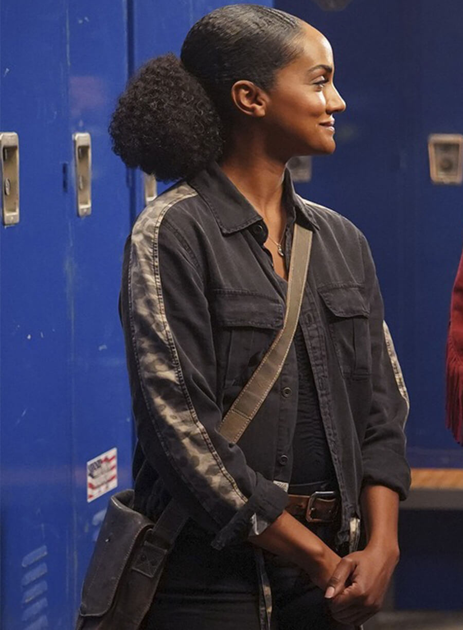 Mekia Cox The Rookie Nyla Harper black Shacket