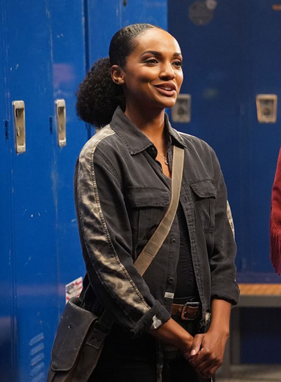 Mekia Cox The Rookie Nyla Harper black Shacket