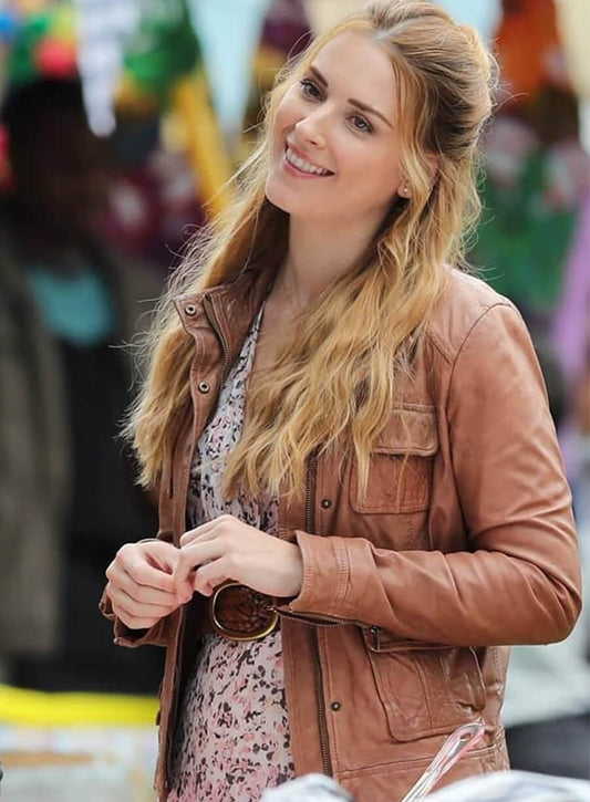 Melinda Monroe Virgin River Brown Leather Jacket
