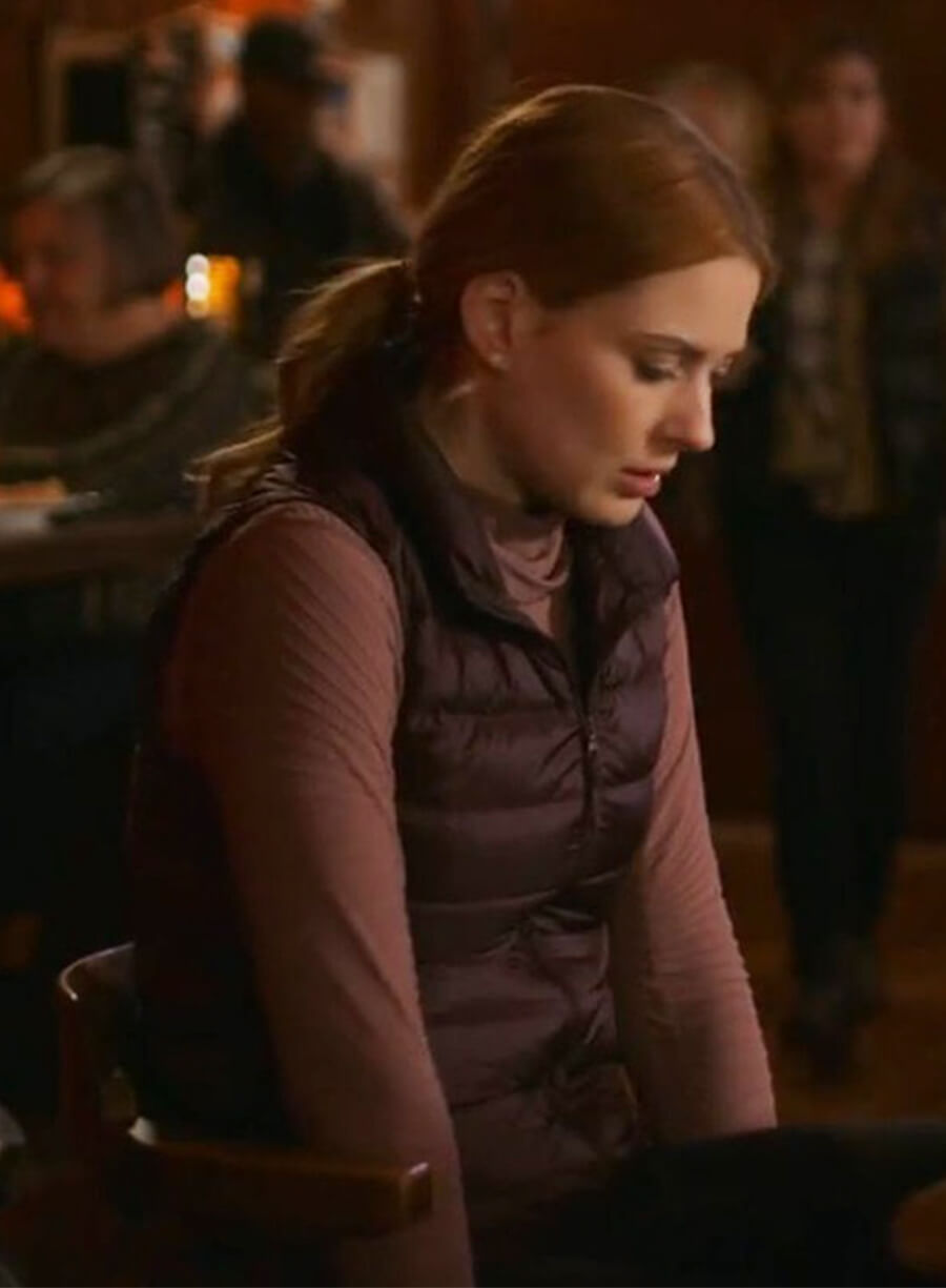 Melinda Monroe Virgin River Maroon Puffer Vest