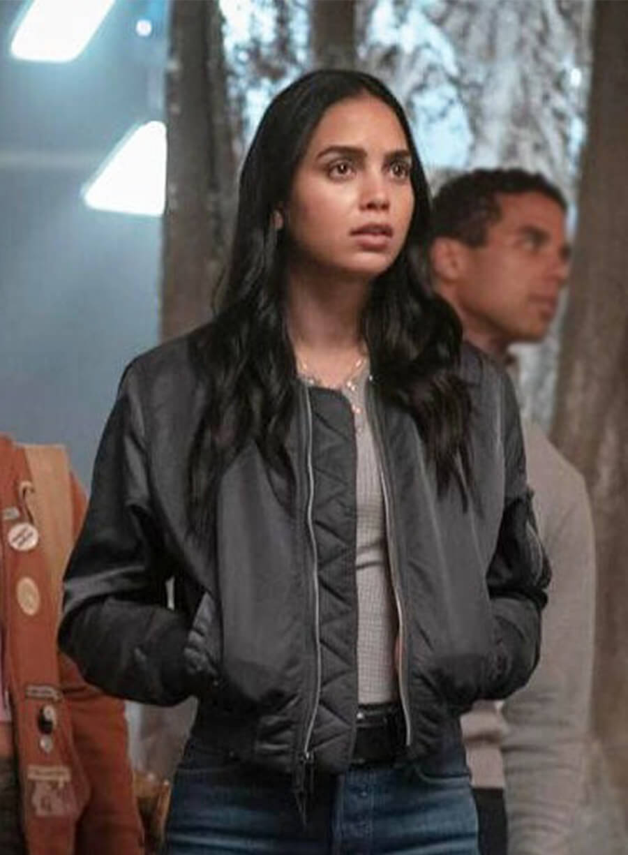 Melissa Barrera Scream 6 Sam Carpenter Black Bomber Jacket