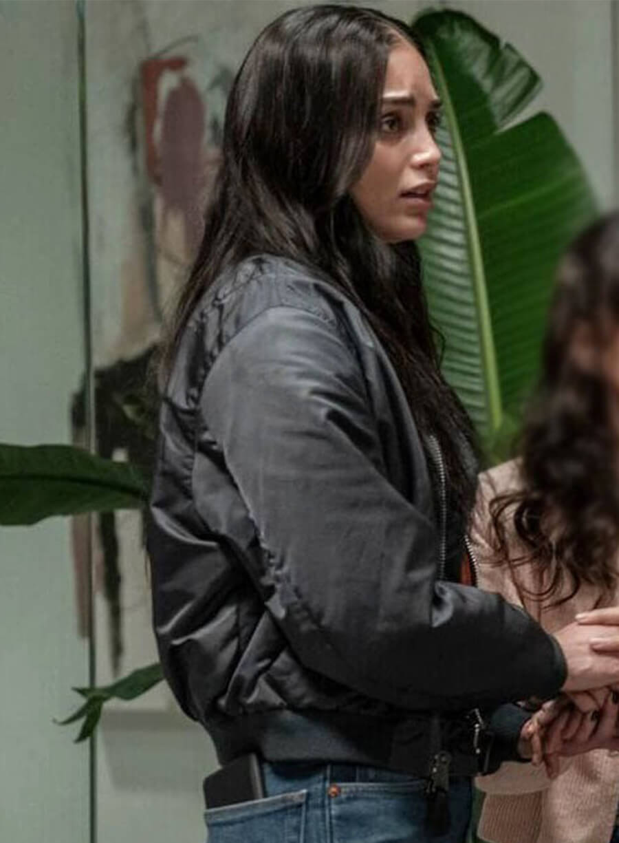 Melissa Barrera Scream 6 Sam Carpenter Black Bomber Jacket