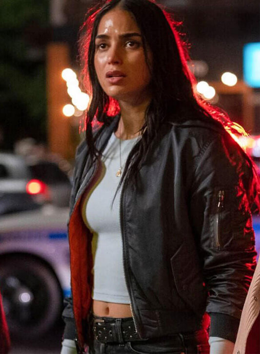 Melissa Barrera Scream 6 Sam Carpenter Black Bomber Jacket