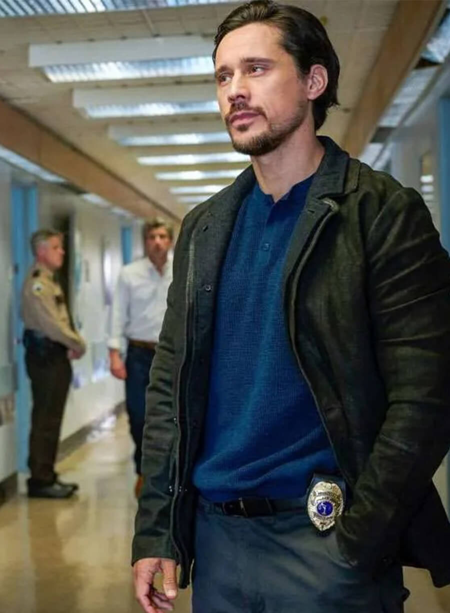 Memory of a Killer 2026 Peter Gadiot Dave Suede Jacket