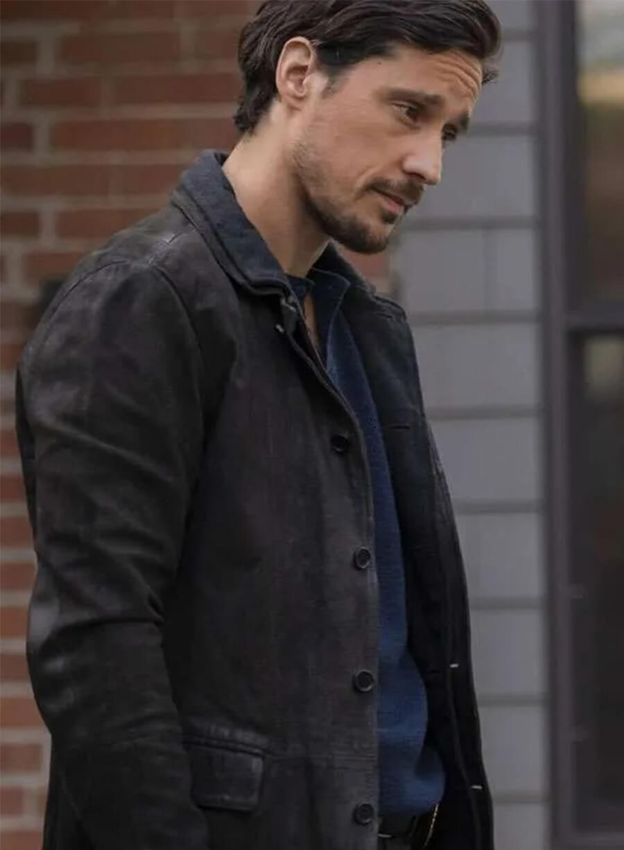 Memory of a Killer 2026 Peter Gadiot Dave Suede Jacket