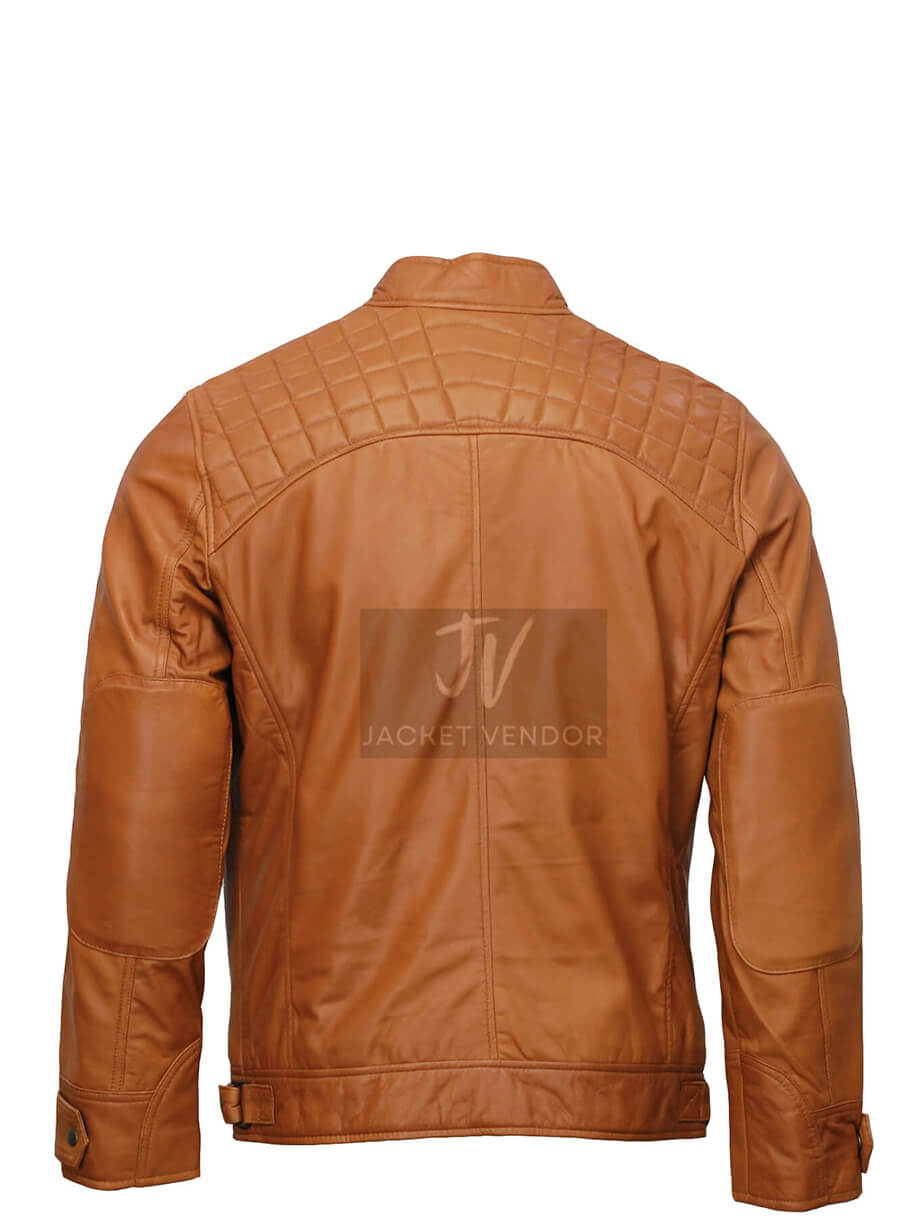 Mens Brown Biker Leather Jacket