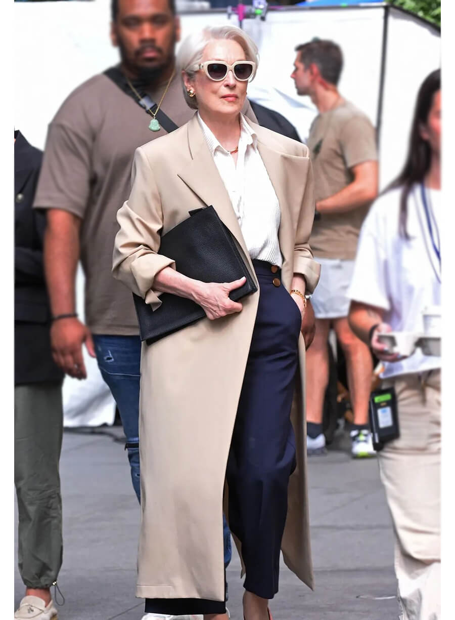 Meryl Streep The Devil Wears Prada 2 Miranda Priestly Beige Coat