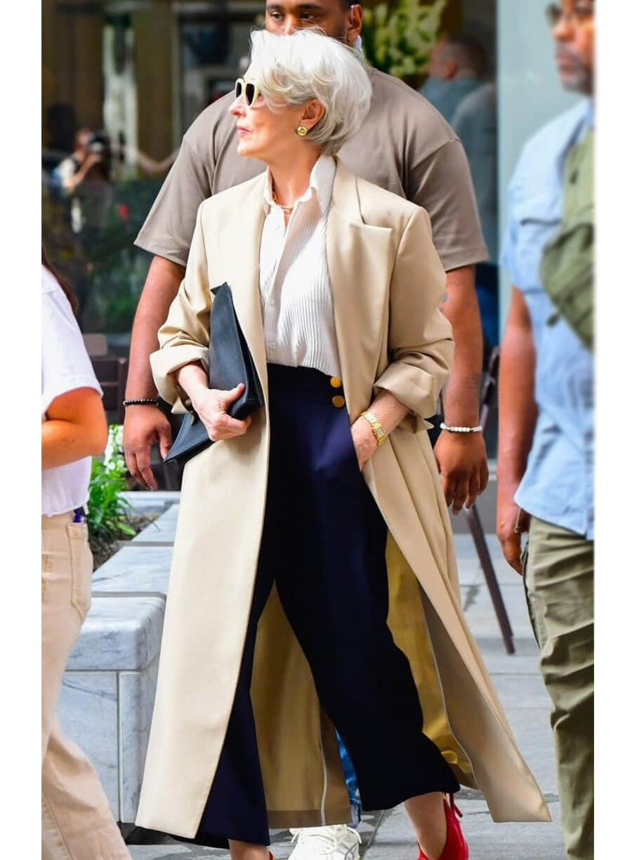 Meryl Streep The Devil Wears Prada 2 Miranda Priestly Beige Coat
