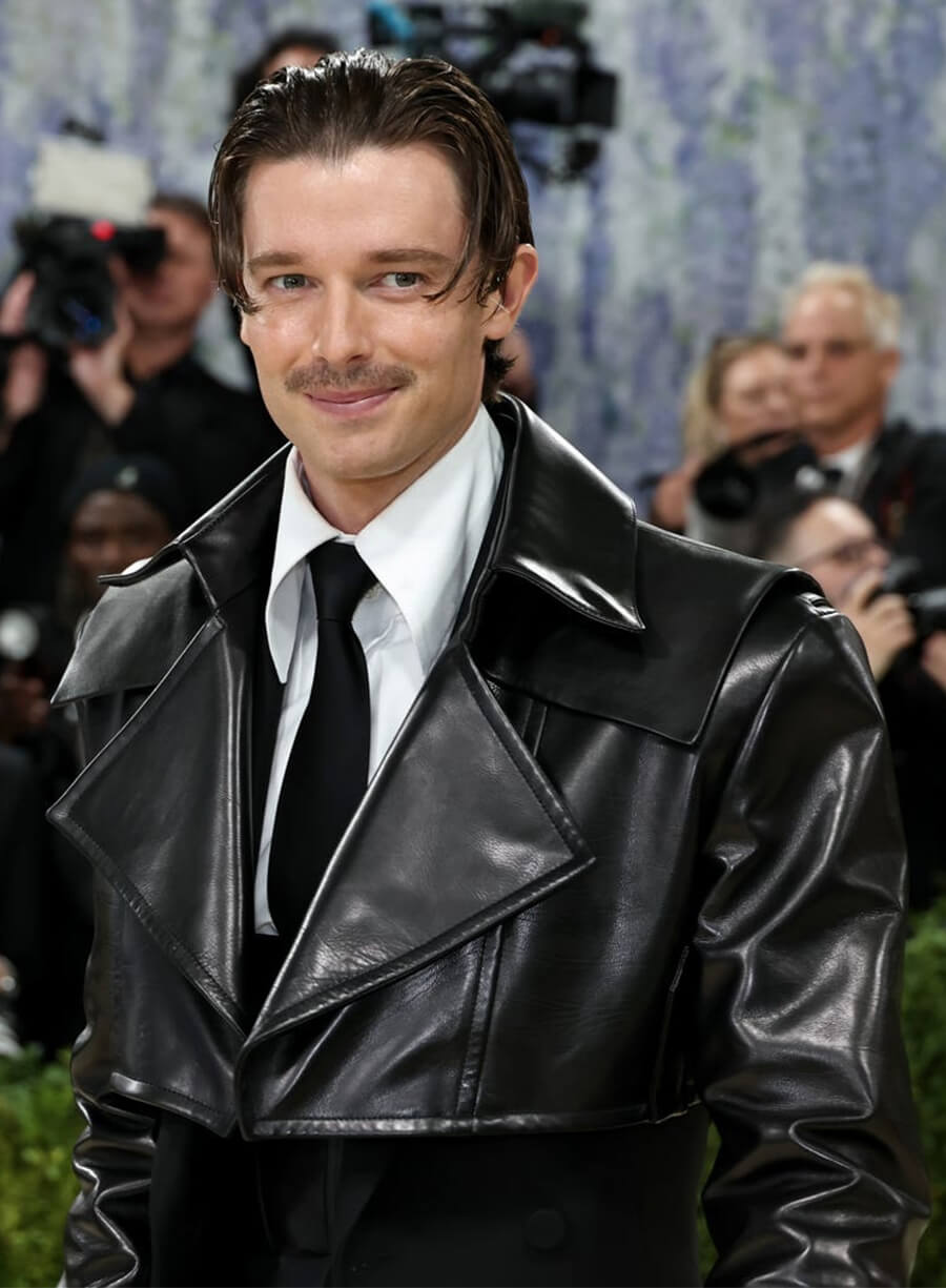 Met Gala 2026 Patrick Schwarzenegger Cropped Leather Jacket