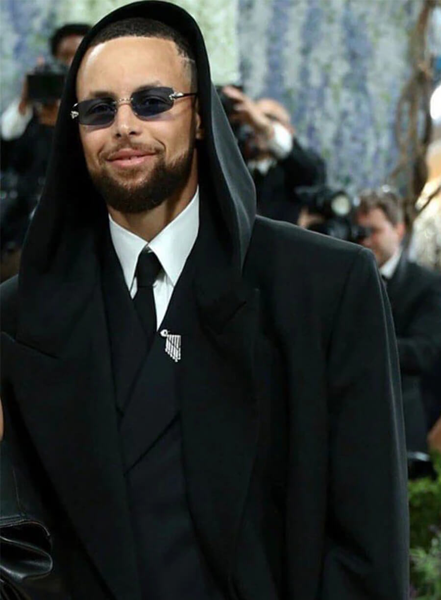 Met Gala 2026 Stephen Curry Black Hooded Coat