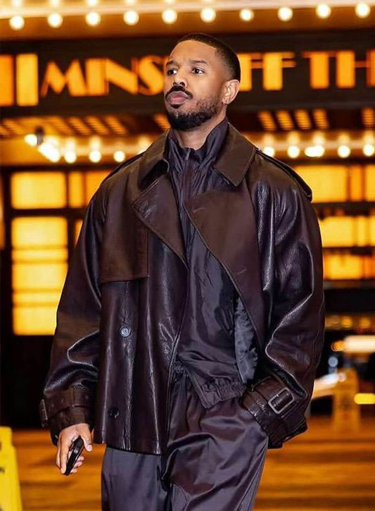 Michael B. Jordan New York 2025 Leather Jacket