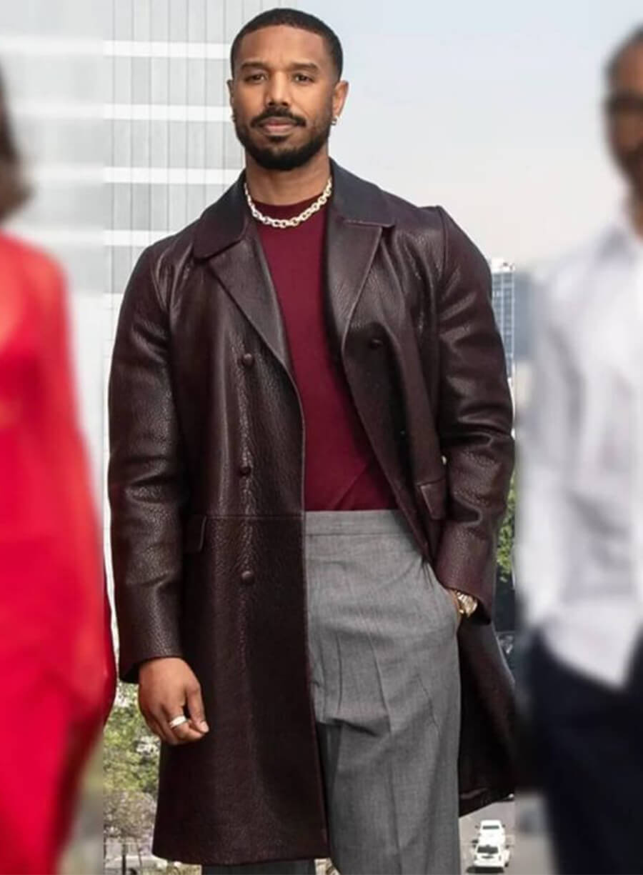 Michael B. Jordan Sinners 2025 Event Leather Coat