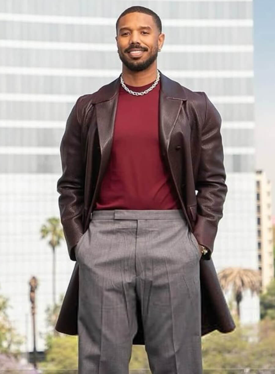 Michael B. Jordan Sinners 2025 Event Leather Coat