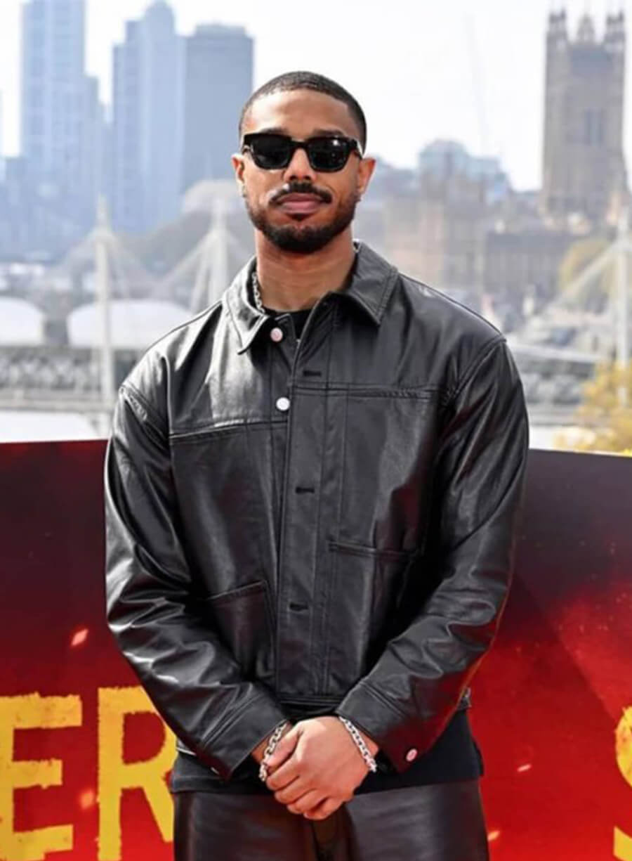 Michael B. Jordan Sinners 2025 Premiere Event  Leather Jacket
