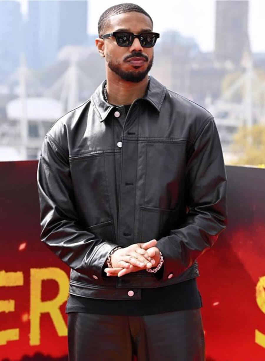 Michael B. Jordan Sinners 2025 Premiere Event  Leather Jacket