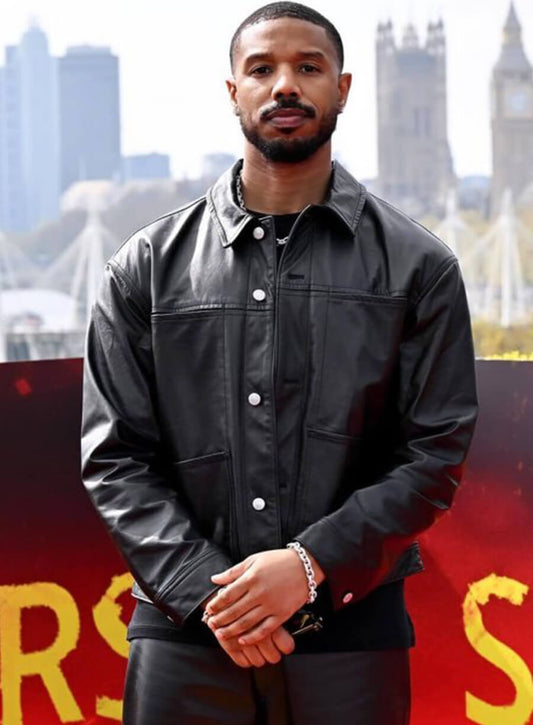 Michael B. Jordan Sinners 2025 Premiere Event  Leather Jacket