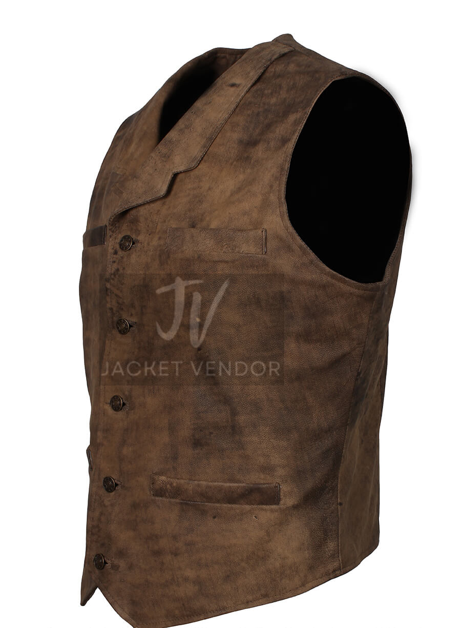Michael Beck Swan The Warriors Brown Suede Vest