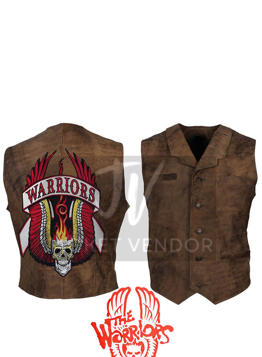 Michael Beck Swan The Warriors Brown Suede Vest