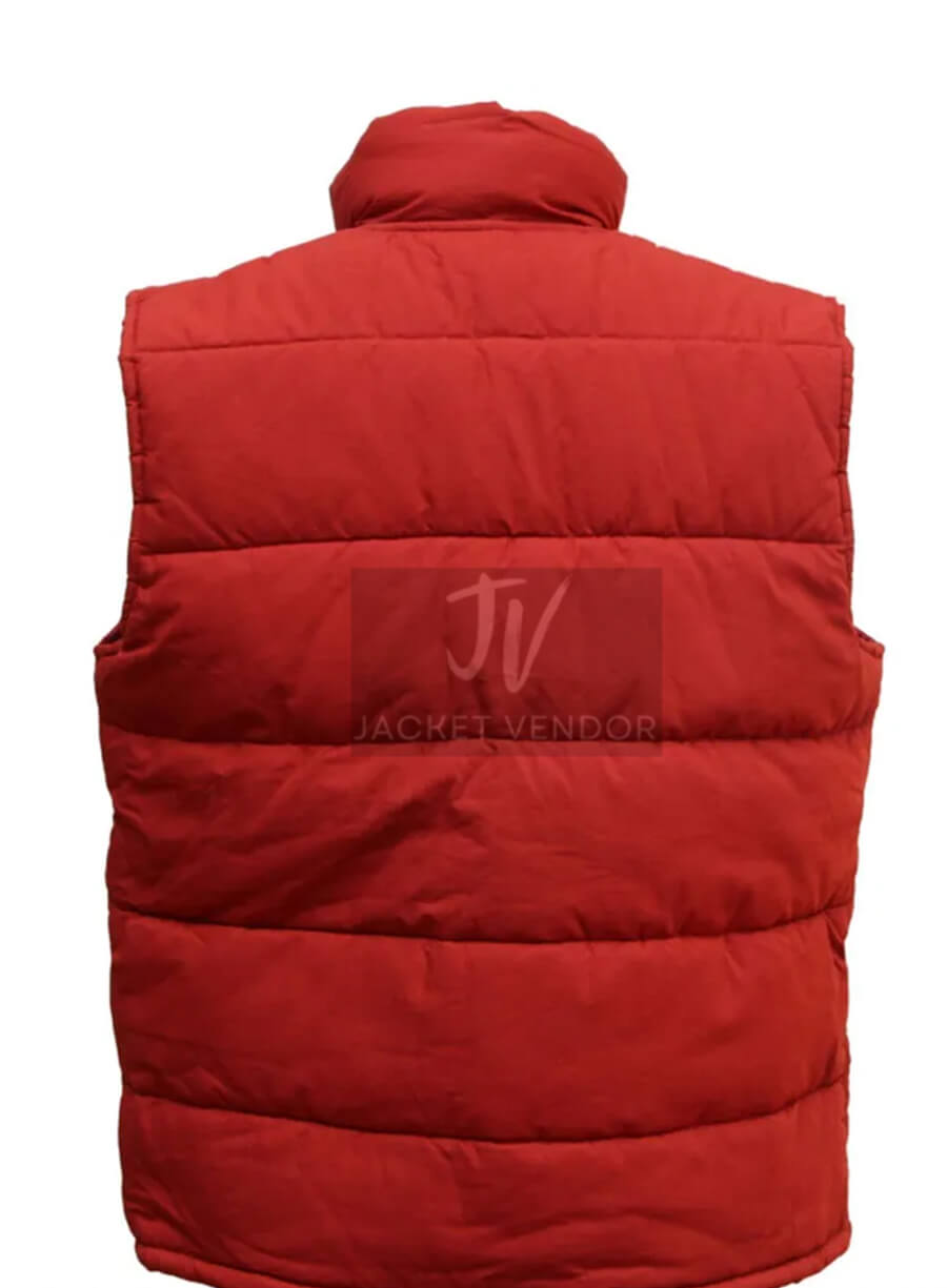 Michael J. Fox Back To The Future Marty Mcfly Puffer Red Vest 