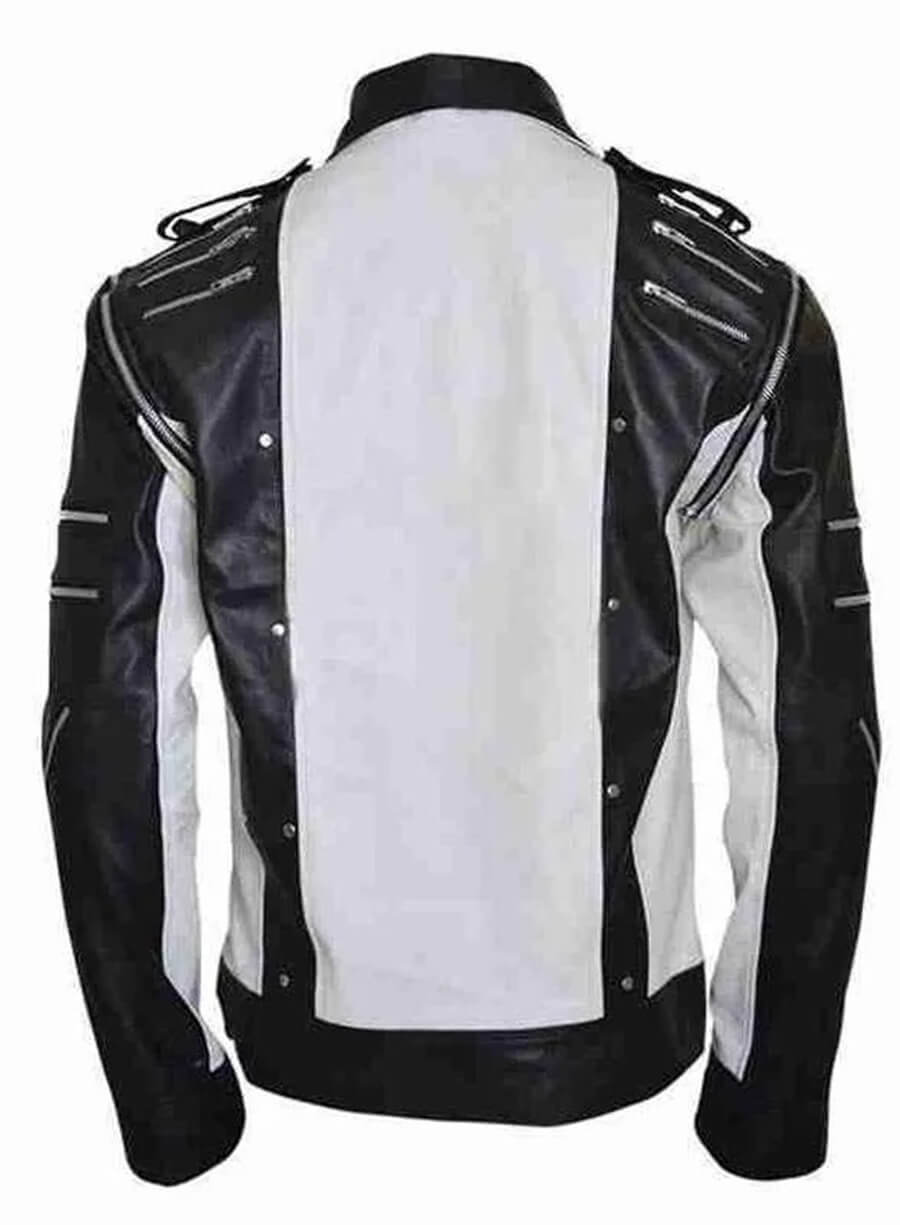 Michael Jackson Black & White Leather Jacket
