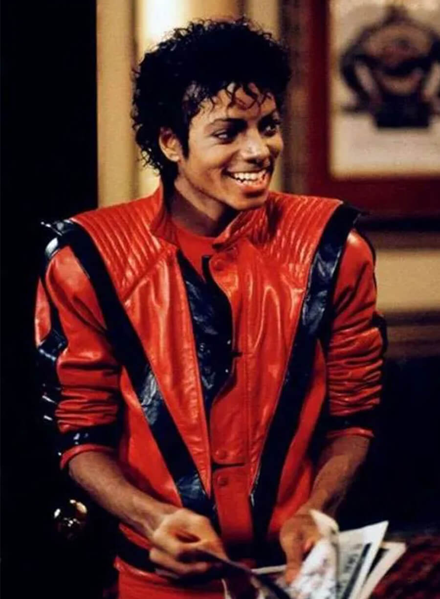 Michael Jackson Thriller Red and Black Leather Jacket