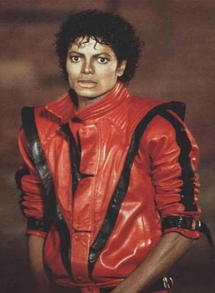 Michael Jackson Thriller Red and Black Leather Jacket