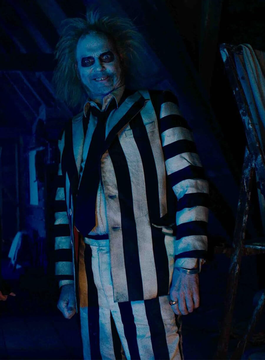 Michael Keaton Beetlejuice Beetlejuice Black White Costume Suit